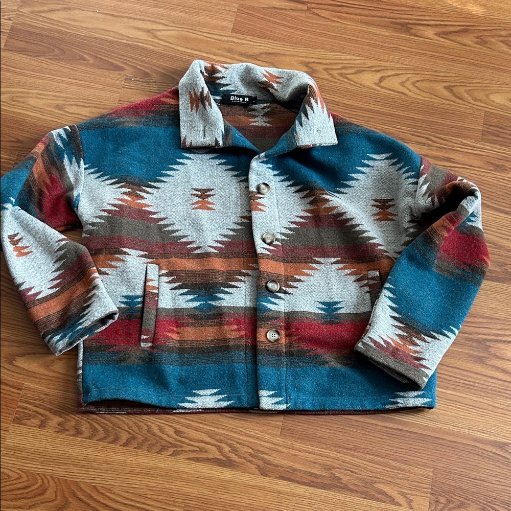 Colorful Aztec Print Jacket